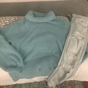 Turtleneck Fuzz Sweater